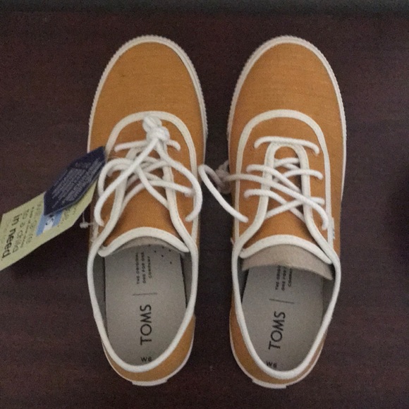 Toms Shoes Toms Mustard Yellow Tennis Shoes New Poshmark